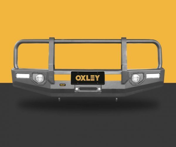 OXLEY BULL BAR (INC. TOW POINTS & FOGS) TO SUIT SINGLE CAB TOYOTA LAND CRUISER 70 SERIES (2017-2023)