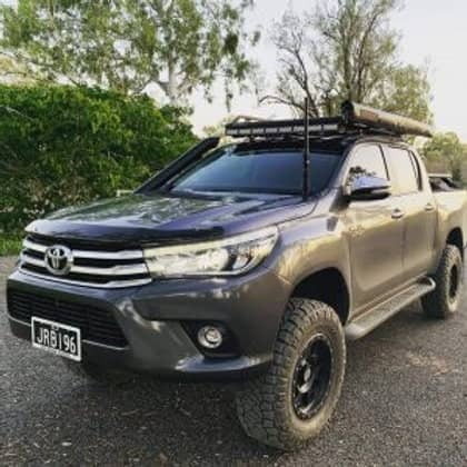 GMF 4X4 UHF ANTENNA BONNET BRACKET (PASSENGER SIDE) TO SUIT N80 HILUX (2015-ON) & FORTUNER (2015-2021)