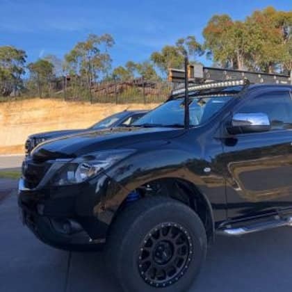 GMF 4X4 UHF ANTENNA BONNET BRACKET (PASSENGER SIDE) TO SUIT MAZDA BT-50 (2011-2020)
