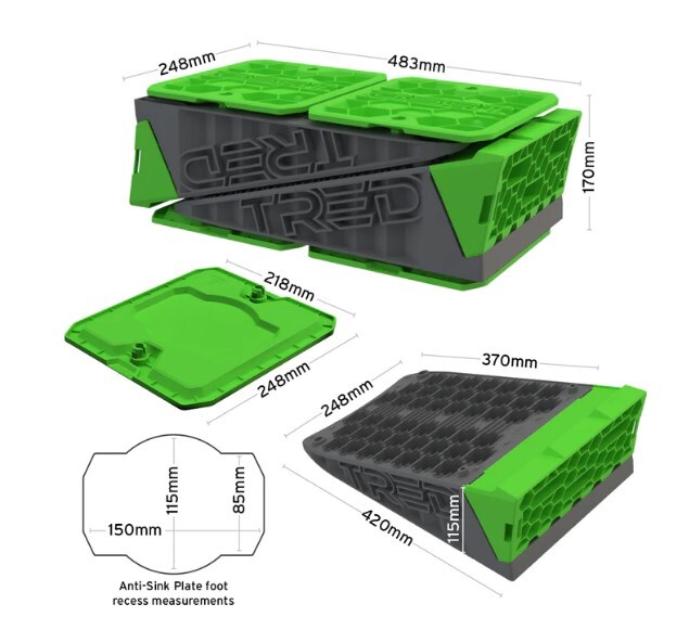 TRED GT LEVELLING PACK (FLURO GREEN)
