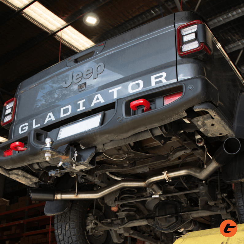 TORQIT STAINLESS 3" TWIN EXIT CAT BACK EXHAUST TO SUIT JEEP JT GLADIATOR (2020-ON)