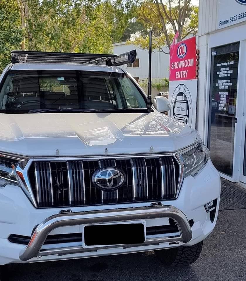 GMF 4X4 UHF ANTENNA BONNET BRACKET (DRIVER SIDE) TO SUIT TOYOTA PRADO 150 SERIES (2019-ON)