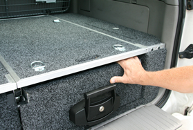 4WD INTERIORS 1250 SERIES ROLLER DRAWERS TO SUIT TOYOTA HILUX SR 'J' DECK DUAL CAB (03/2005-2015)