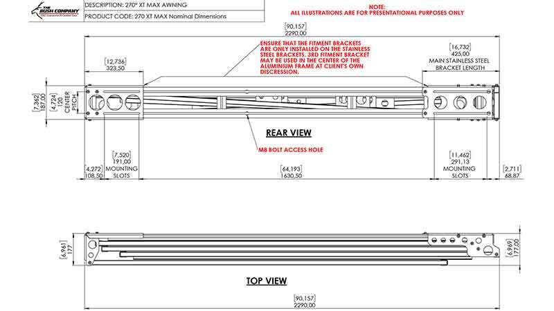 THE BUSH CO. 270 XT MAX AWNING MK2 (DRIVER SIDE FITMENT)