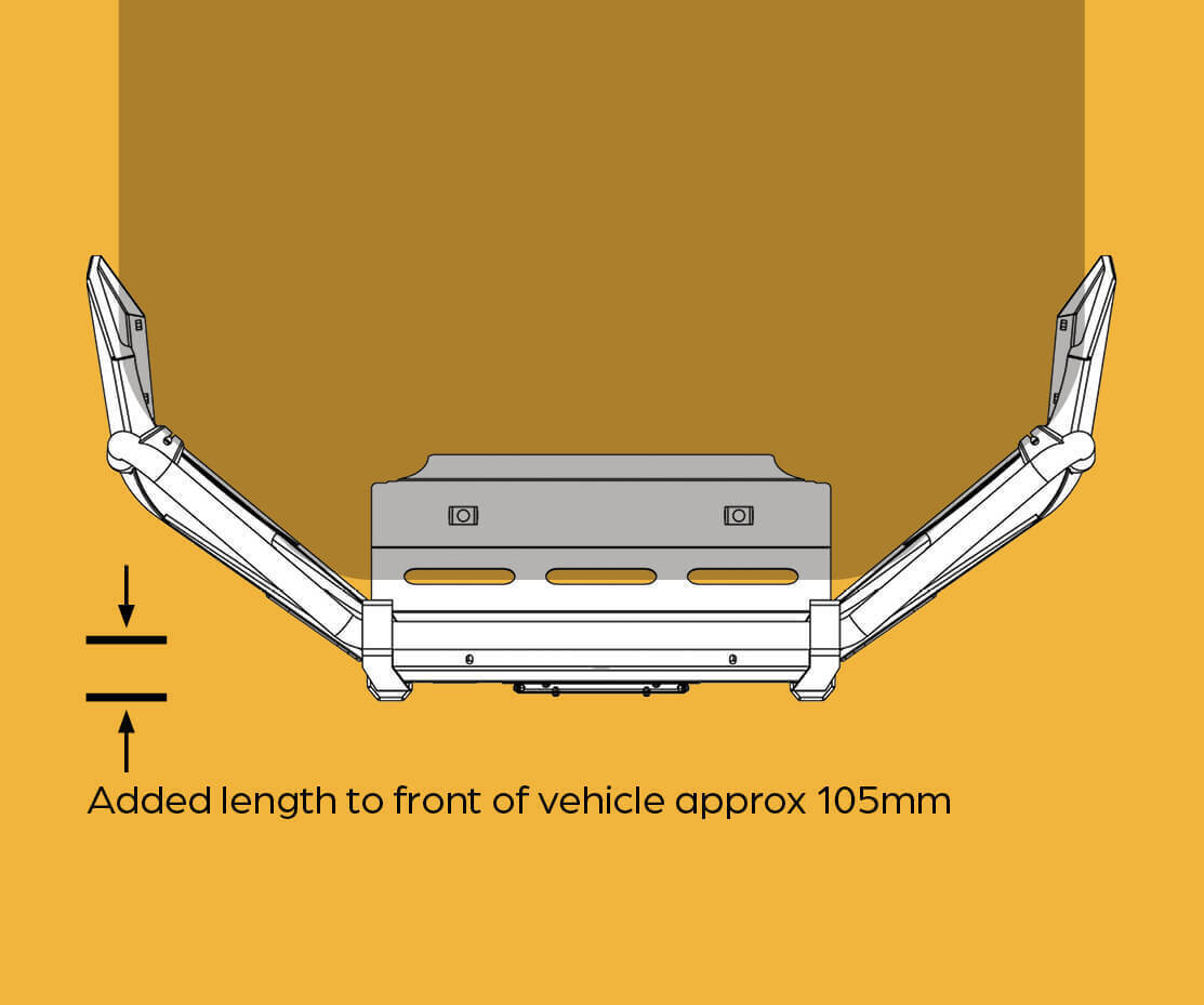 OXLEY BULL BAR (INC. TOW POINTS & FOGS) TO SUIT TOYOTA HILUX (2020-12/2023)
