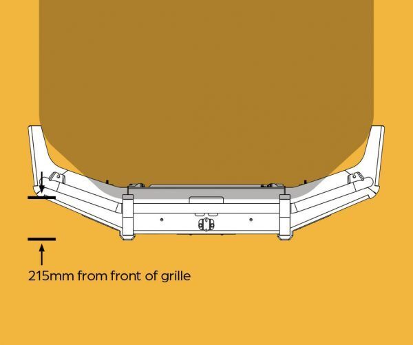 OXLEY BULL BAR (INC. TOW POINTS & FOGS) TO SUIT SINGLE CAB TOYOTA LAND CRUISER 70 SERIES (2017-2023)