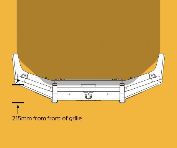 OXLEY BULL BAR (INC. TOW POINTS & FOGS) TO SUIT SINGLE CAB TOYOTA LAND CRUISER 70 SERIES (2017-2023)