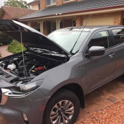 GMF 4X4 UHF ANTENNA BONNET BRACKET (PASSENGER SIDE) TO SUIT MAZDA BT-50 (2021-ON)