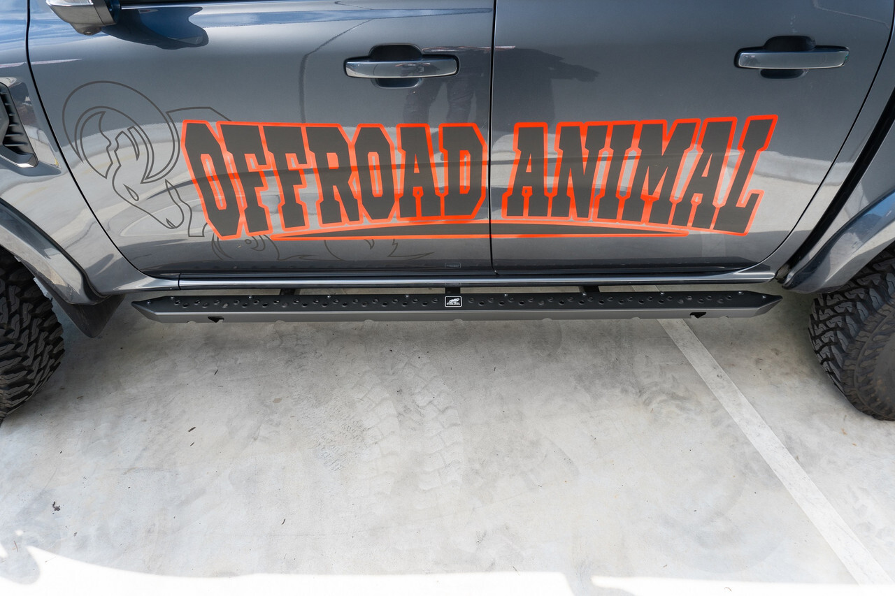 OFFROAD ANIMAL ROCK SLIDERS TO SUIT FORD RANGER (2022-ON) & VOLKSWAGEN AMAROK NF (2023-ON)