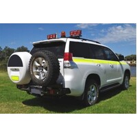 OUTBACK ACCESSORIES' DUAL WHEEL CARRIER TO SUIT TOYOTA PRADO 150 LWB & SWB