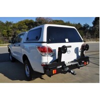 OUTBACK ACCESSORIES' DUAL WHEEL CARRIER TO SUIT FORD RANGER PK & MAZDA BT50 DUAL CAB (2009-10/2011)