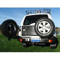 OUTBACK ACCESSORIES' DUAL WHEEL CARRIER TO SUIT MITSUBISHI PAJERO GLX & VR-X NS-NX