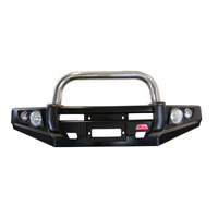 MCC 'FALCON STAINLESS 3 LOOP' SINGLE LOOP BULLBAR WITH PLATES TO SUIT NISSAN NAVARA D40 05-15 & PATHFINDER R51 05-10 (GROOVE)