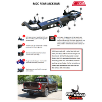 MCC REAR PROTECTION BAR (JACK BAR) -  GREAT WALL V200-V240, RODEO RA & RC COLORADO, DMAX 08-12