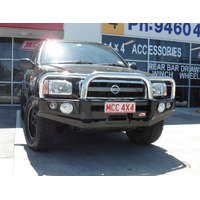 MCC FALCON STAINLESS TRIPLE LOOP NO FOGS NO PLATES TO SUIT NISSAN PATHFINDER R50 SERIES 2 99-05