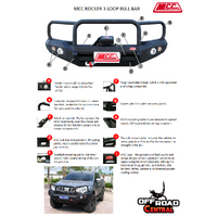 MCC ROCKER BULL BAR - FORD RANGER PK 04/2009 - 03/2011