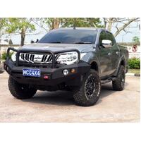 MCC 'ROCKER 3 LOOP SANDBLACK' BULL BAR W/ FOG & PLATES TO MITSUBSHI TRITON MQ 08/2015-2018