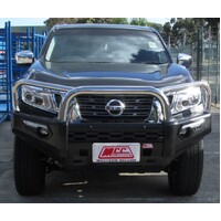 MCC 'PHOENIX 3 LOOP STAINLESS BULLBAR W/ FOG & PLATES TO SUIT NISSAN NAVARA NP300 06/2015-ON & PATHFINDER R51 2011-13 (SMOOTH)