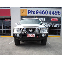 MCC FALCON STAINLESS TRIPLE LOOP W/ FOG AND PLATES TO SUIT NISSAN NAVARA D40 (05-15) & PATHFINDER R51 (05-10) (GROOVE)