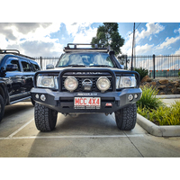MCC ROCKER SANDBLACK WELDED TRIPLE LOOP W/ FOGS TO SUIT NISSAN PATROL GU Y61 10/2004-2017