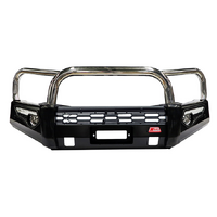 MCC PHOENIX STAINLESS TRIPLE LOOP W/ FOG & PLATES TO SUIT MITSUBISHI TRITON ML, MN & CHALLENGER PB-PC