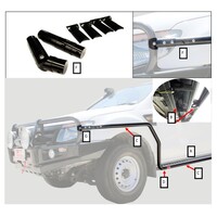 MCC HEAVY DUTY BLACK SIDE STEP, RAIL & SWIVEL TO SUIT NISSAN NAVARA D40 05-15 (GROOVE) & NAVARA D40 2011-2014 (AFRICA-SPAIN STX)