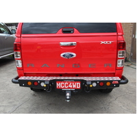 MCC REAR STEP TOW BAR (JACK BAR) WITH LIGHT KIT TO SUIT FORD RANGER PX MARK I, II, III & MAZDA BT-50 10/2011- 2020
