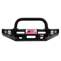 MCC BLACK SINGLE LOOP FALCON BAR WITH PLATES AND FOGS TO SUIT MITSUBSHI PAJERO SPORT 12/2015-2020