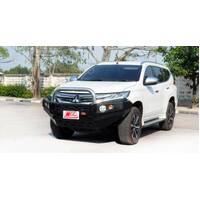 MCC STAINLESS SINGLE LOOP FALCON BAR WITH PLATES AND FOGS TO SUIT MITSUBSHI PAJERO SPORT 12/2015-2020