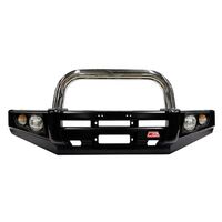 MCC FALCON STAINLESS SINGLE LOOP BULLBAR WITH PLATES & FOGS