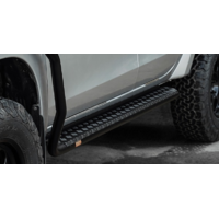 PIAK SIDE STEPS_AL CHECKERPLATE BLACK ANODIZED TO SUIT MITSUBISHI TRITON MQ (2015-2019)