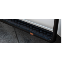PIAK SIDE STEPS_AL CHECKERPLATE BLACK ANODIZED TO SUIT TOYOTA HILUX 2015+ (DUAL CAB ONLY)