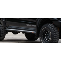PIAK SIDE STEPS_AL CHECKER PLATE SLIVER ANODISED TO SUIT FORD RANGER RAPTOR (2018-ON)