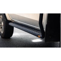 PIAK Side Steps_AL Checkerplate Black Anodized To Suit Ford Ranger PXI / PXII / PXIII & Mazda BT50 (2011-On)