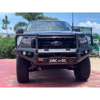 PIAK ELITE POST BAR W/ BLACK TOW POINTS & UNDER BAR PLATES TO SUIT FORD RANGER & EVEREST (2015-2021)