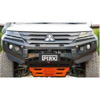 PIAK ELITE NO LOOP BULL BAR W/BLACK TOW POINTS & ORANGE UNDERBODY TO SUIT MITSUBISHI PAJERO SPORT QF (2019-ON)