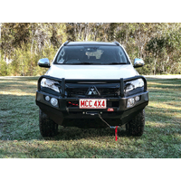 MCC FALCON A-FRAME BULLBAR W/FOGS AND PLATE TO SUIT MITSUBISHI PAJERO SPORT 2020 ON