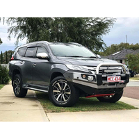 MCC FALCON STAINLESS SINGLE LOOP BULLBAR W/FOGS AND PLATES TO SUIT MITSUBISHI PAJERO SPORT 2020 ON