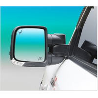 Clearview Towing Mirrors [Compact, Pair, Manual, Black] To Suit Holden Colorado 2002 to 2011, Rodeo 2003-2008 & Isuzu D-Max 2002-2011