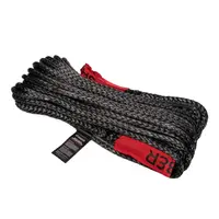 9,500KG Black SaberPro 20M Winch Extension Rope w/Red Sheath Eyes - 20M - NEW