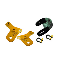 ROADSAFE HEAVY DUTY EXTENDED TOW POINTS W/ BRIDLE & SHACKLES TO SUIT TOYOTA LAND CRUISER (76/78/79 SERIES)