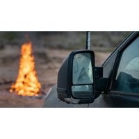 Clearview Towing Mirrors [Next-Gen, Pair, Heat, Camera, Power-Fold, BSM, OAT Sensor, Indicators, Electric, Black] To Suit Ranger & Everest (2022-On)