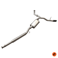 TORQIT STAINLESS 3" TWIN EXIT CAT BACK EXHAUST TO SUIT JEEP JT GLADIATOR (2020-ON)