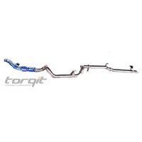 TORQIT STAINLESS 3.5" TURBO BACK EXHAUST (RESONATOR) TO SUIT SINGLE CAB 4.5L V8 LC 79 SERIES (03/2007-07/2016)