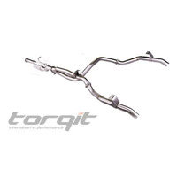 TORQIT STAINLESS SINGLE 3.5" TO 3" TWIN EXIT DPF BACK EXHAUST TO SUIT DUAL CAB 4.5L V8 LC 79 SERIES (03/2007-07/2016)