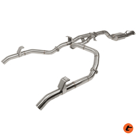 TORQIT STAINLESS SINGLE 3.5" TO 3" TWIN EXIT DPF BACK EXHAUST TO SUIT SINGLE CAB 4.5L V8 LC 79 SERIES (08/2016-ON)