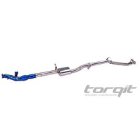 TORQIT STAINLESS 3.5" TURBO BACK EXHAUST (RESONATOR) TO SUIT DUAL CAB 4.5L V8 LC 79 SERIES (08/2012-07/2016)
