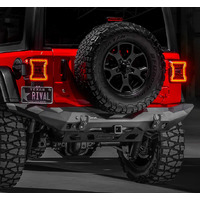 RIVAL ALLOY REAR BUMPER TO SUIT JEEP JL WRANGLER (2018-ON)