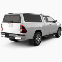 RHINOMAN XPEDITION CANOPY (WHITE) TO SUIT EXTRA CAB SR & SR5 A-DECK TOYOTA HILUX (2015-ON)