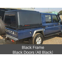 RHINOMAN XPEDITION CANOPY (BLACK) TO SUIT DUAL CAB 79 SERIES TOYOTA LAND CRUISER (1985-ON)